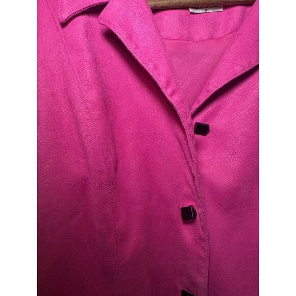 David Warren New York Vintage Magenta Blazer – Black Square Button Statement Jac - Picture 5 of 9